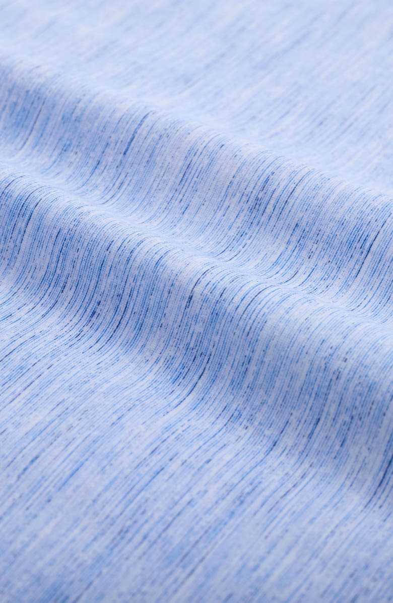 Bugatchi Miles OoohCotton<sup>®</sup> Space Dye Short Sleeve Button-Up Shirt, Alternate, color, White