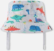 Deux par Deux Recycled Polyester Dinosaur Print Beach Hat