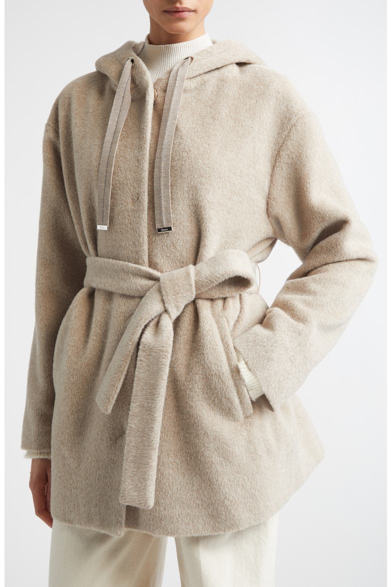 Alpaca Blend Beaver Effect Coat, Alternate, color, 1985 CHANTILLY