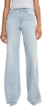 Good American Soft-Tech Good Waist Palazzo Jeans