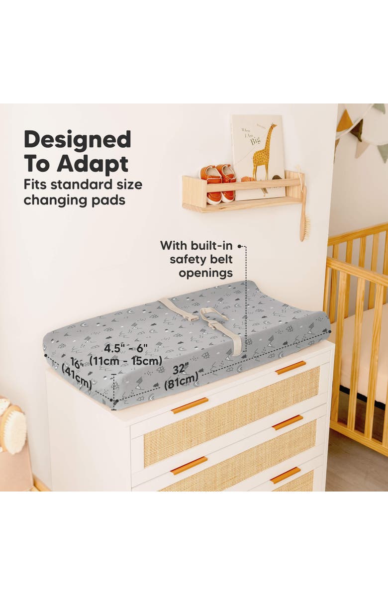 KeaBabies 2-Pack Soothe Changing Pad Covers, Alternate, color, Woodland