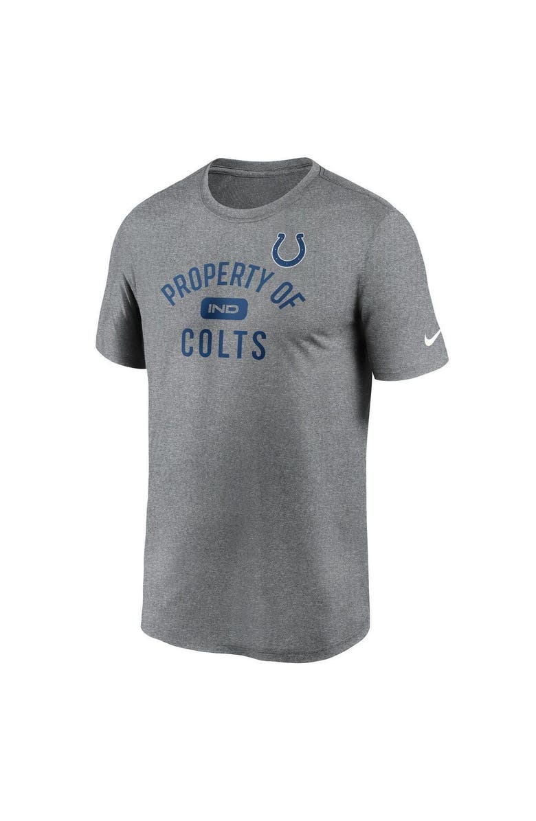 Nike Men's Nike Heathered Charcoal Indianapolis Colts Property Of Legend Performance T-Shirt, Alternate, color,