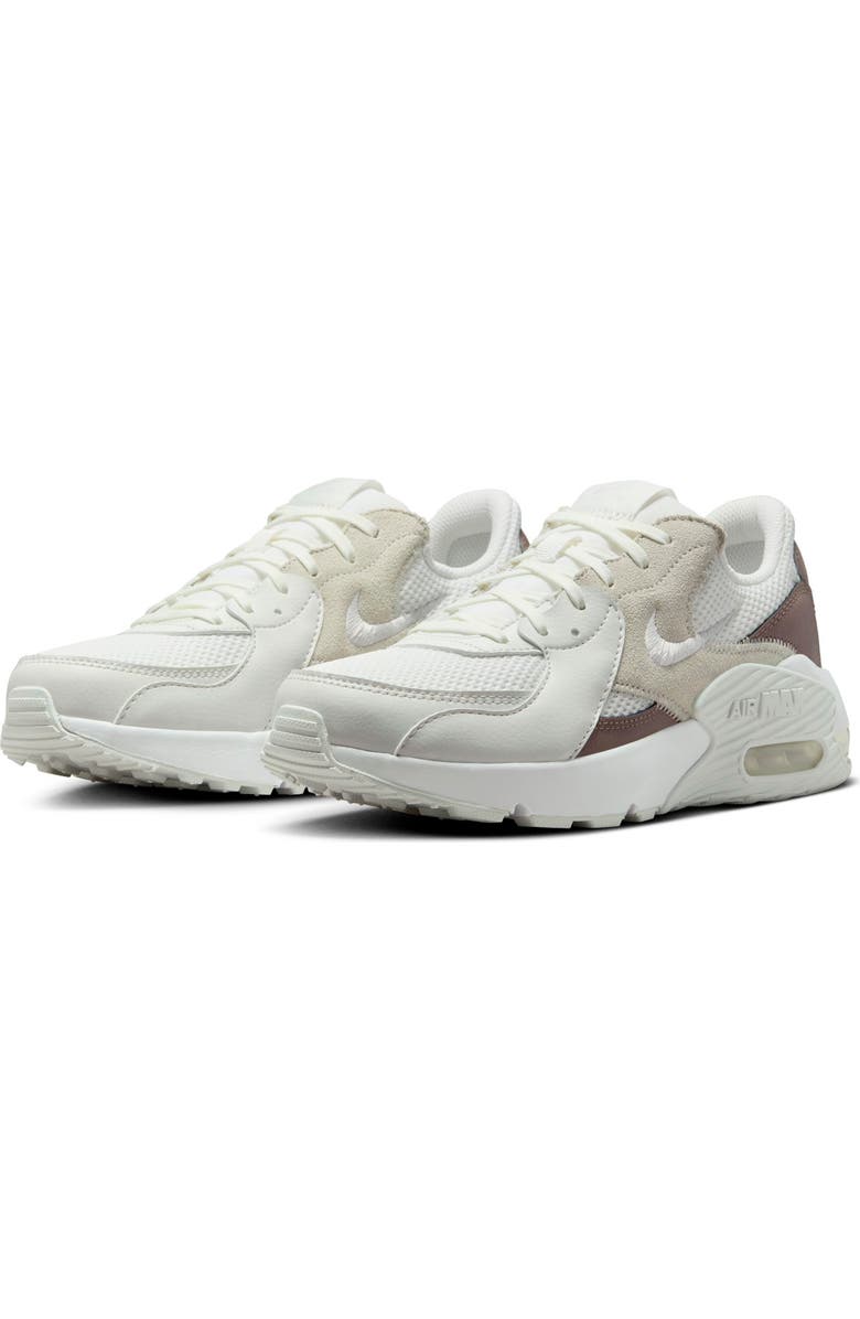 Nike Air Max Excee Sneaker, Main, color, White/ Platinum/ Brown