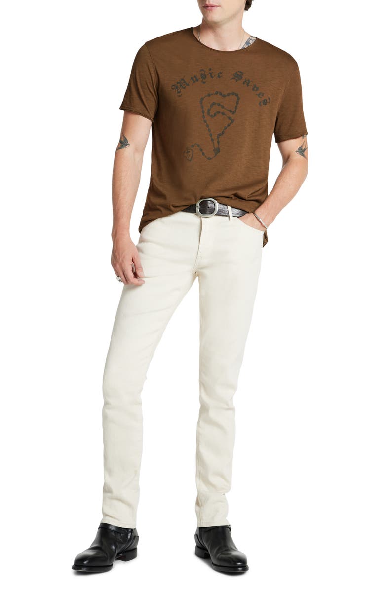 John Varvatos Raw Edge Music Saves Graphic T-Shirt, Alternate, color, 