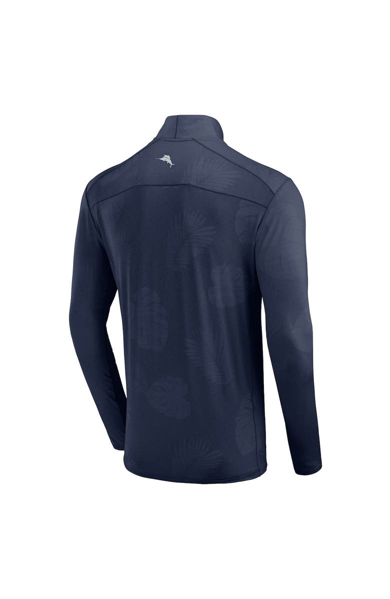 Tommy Bahama Men's Tommy Bahama Navy Syracuse Orange Delray Frond IslandZone Half-Zip Jacket, Alternate, color, Navy