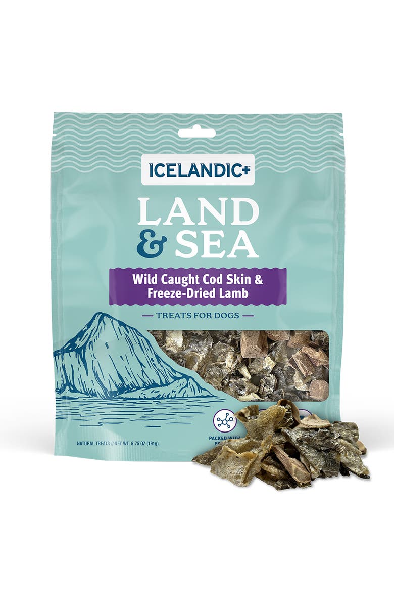 ICELANDIC+ Land 
Sea Wild Caught Cod Skin 
Freezedried Lamb, Alternate, color, Multicolored