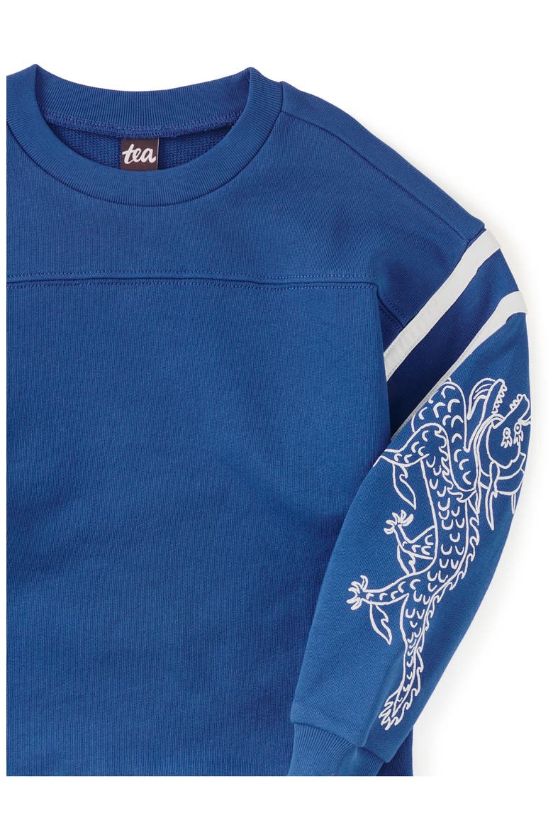 Sporty Dragon Sleeve Popover, Alternate, color, Galactic Blue