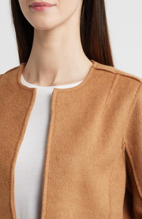 Wit & Wisdom Collarless Crop Jacket In Candy Yam