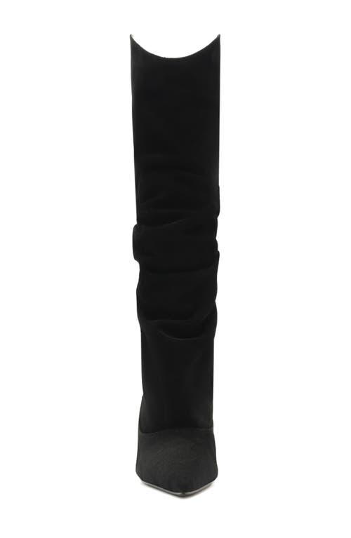 Schutz Maryana Up Slouch Pointed Toe Boot In Black