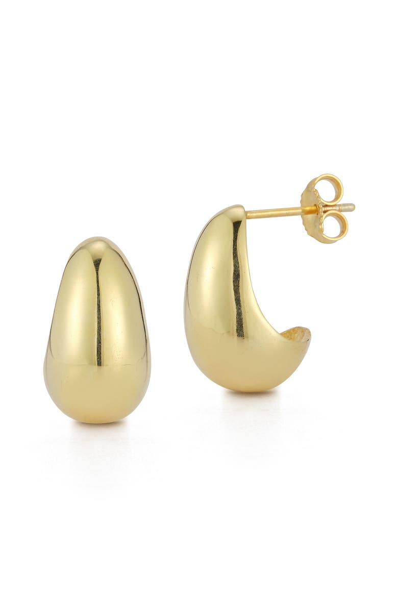 Tapered Dome Hoop Earrings, Main, color, GOLD