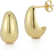 CHLOE AND MADISON Tapered Dome Hoop Earrings