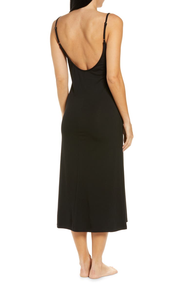 Basic Knit Nightgown, Alternate, color, BLACK