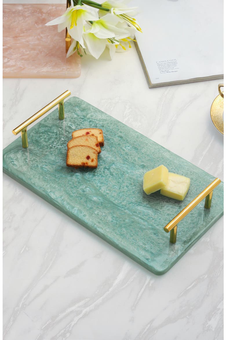 Resin Serving Board, Alternate, color, BLUE