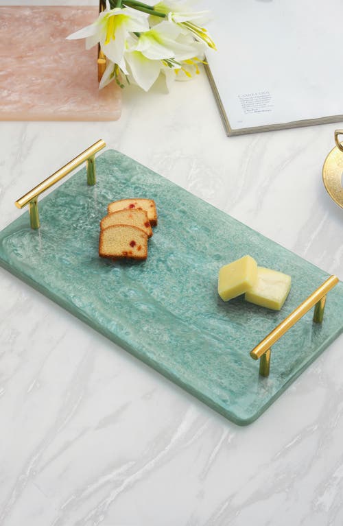 Tiramisu Resin Serving Board In Blue