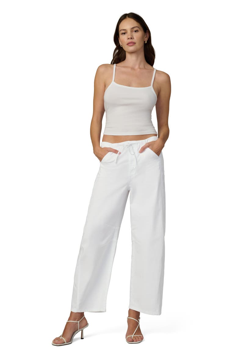 The Bowie Cotton Blend Drawstring Pants, Alternate, color, WHITE