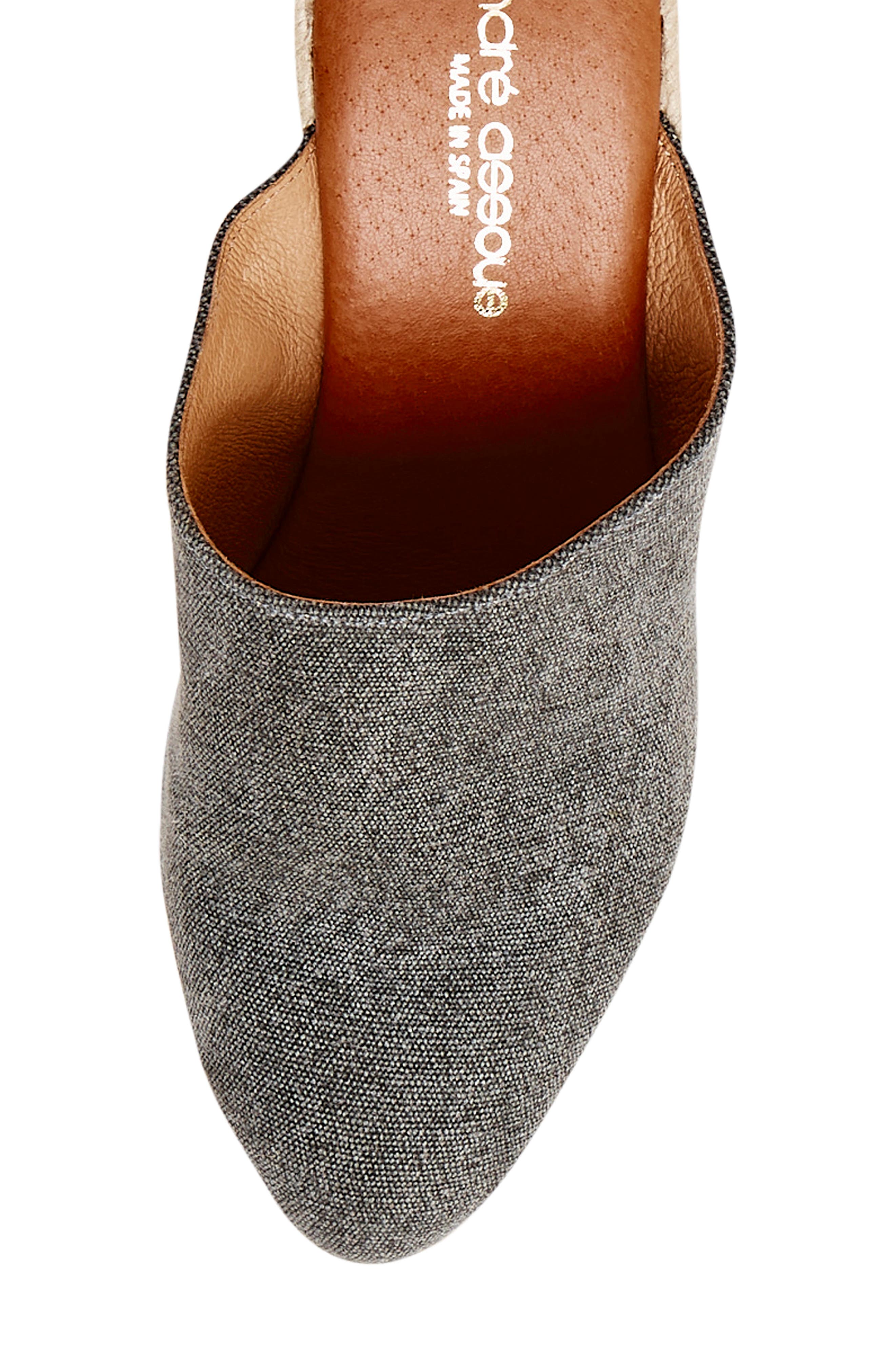 Rosette Mule, Alternate, color, NAVY FABRIC