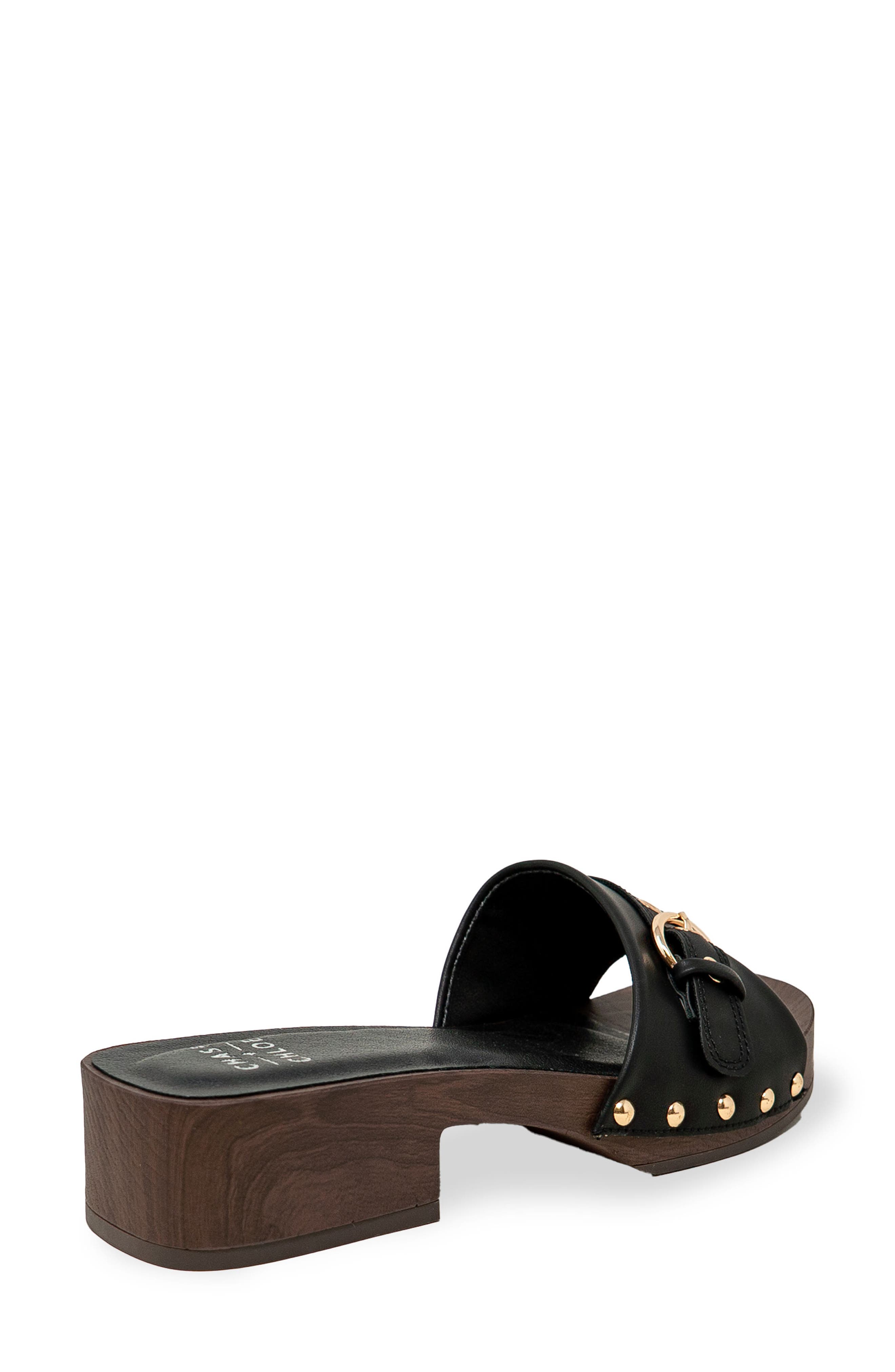 Slide Sandal, Alternate, color, BLACK PU