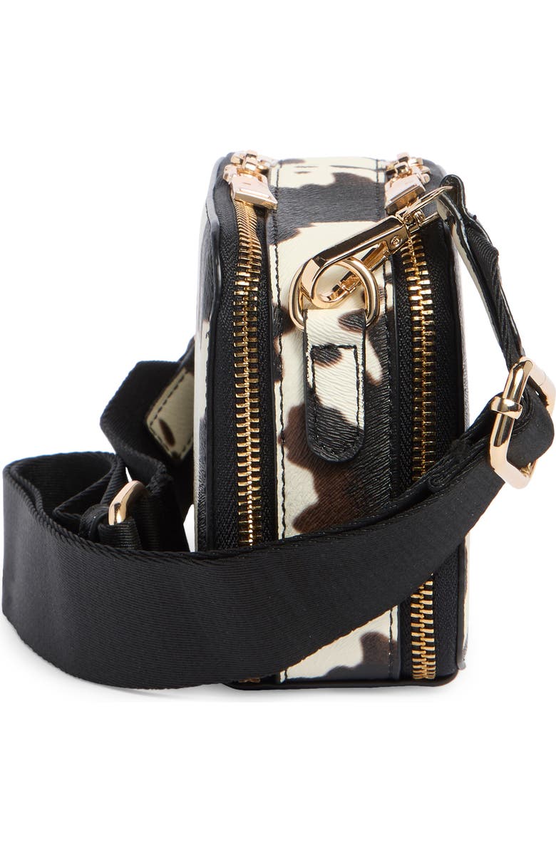 URBAN EXPRESSIONS HANDBAGS Cow Print Crossbody Bag, Alternate, color, Black White Cow