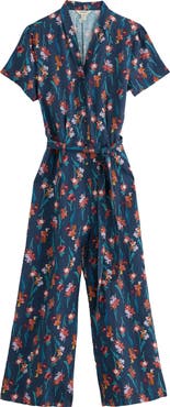 Seasalt Cornwall Treen Cove Floral Linen Jumpsuit