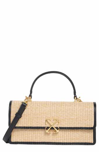 Jitney Straw East/West Top Handle Bag