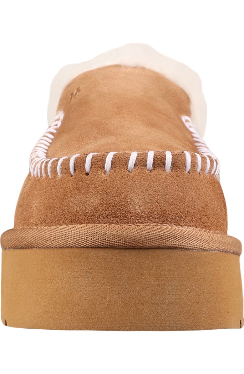 Mykos Suede Genuine Shearling Lined Water Repellent Clog, Alternate, color, Chestnut