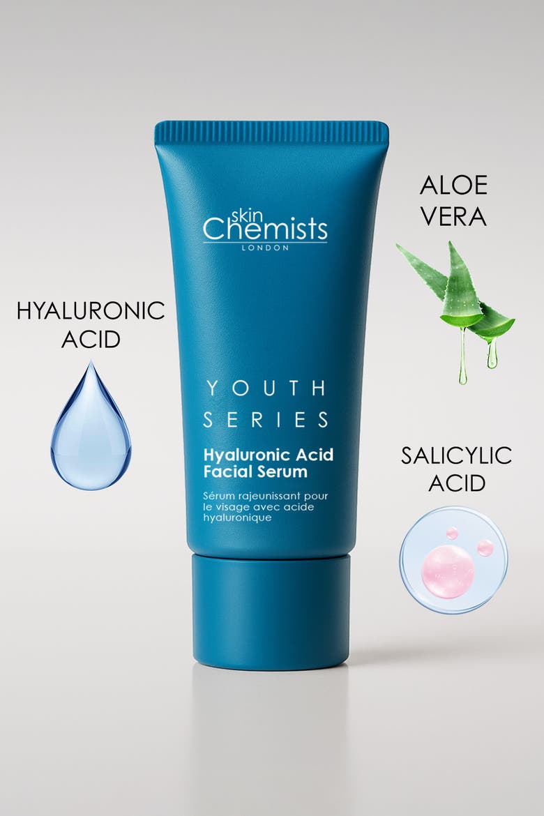 Youth Series 1.5% Hyaluronic Acid Facial Serum 30ml for Dryness, Fine Lines & Wrinkles, Alternate, color, White