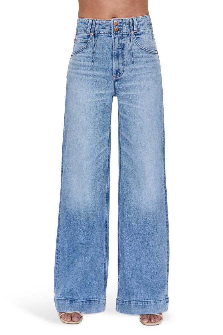 Lana Double Button Wide Leg Jeans, Main, color, TERRACE