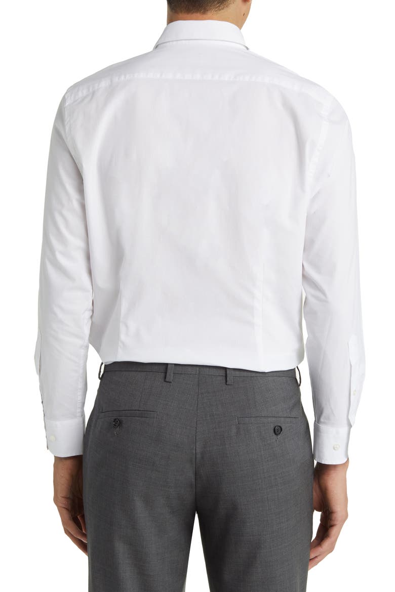 Extra Trim Fit Stripe Tech-Smart CoolMax® Non-Iron Dress Shirt, Alternate, color, WHITE