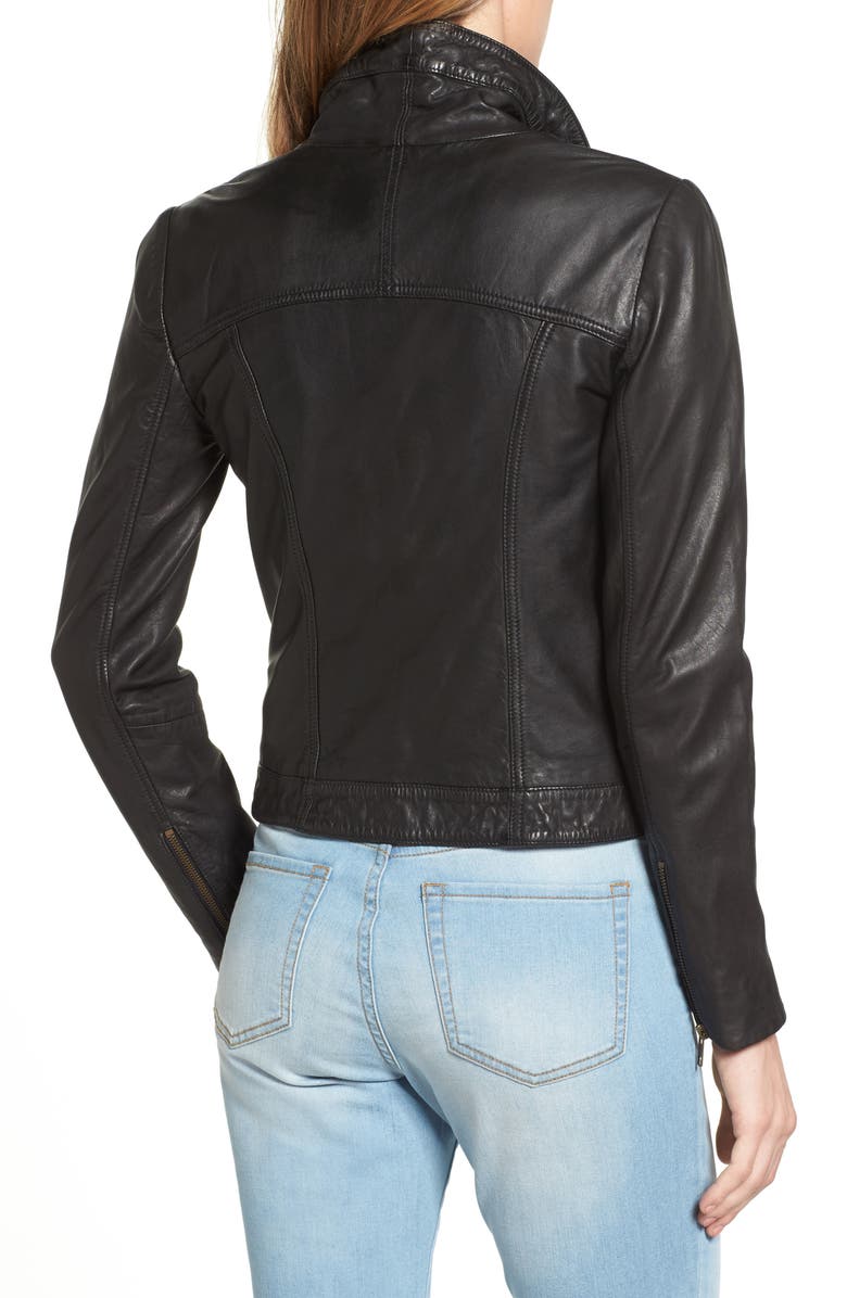 Caslon<sup>®</sup> Leather Jacket, Alternate, color,