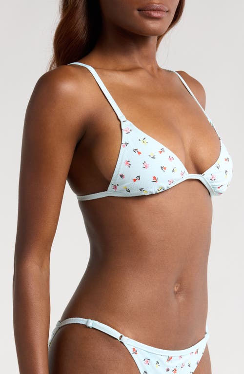 Solid & Striped Lulu Bikini Top In Embroidered Floral Sky
