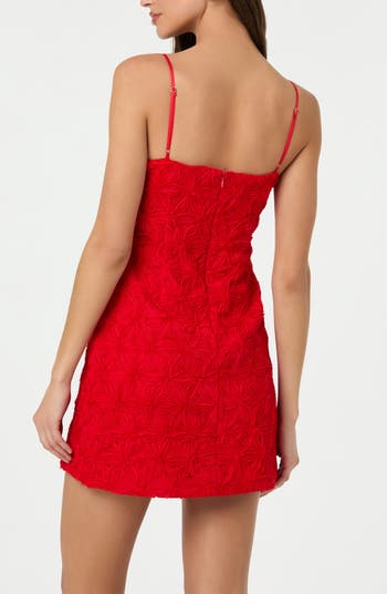 3D Floral Minidress