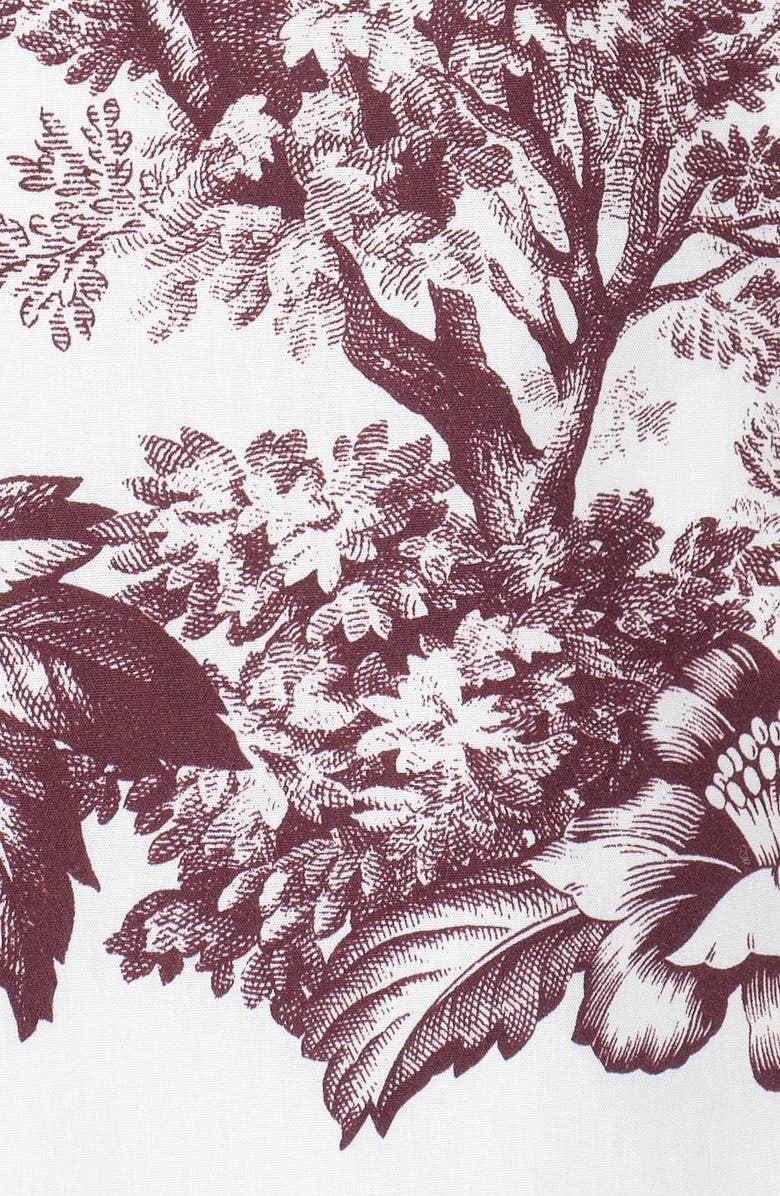 Erdem Emily Pembridge Etched Floral Print Long Sleeve Cotton Midi Dress, Alternate, color, 