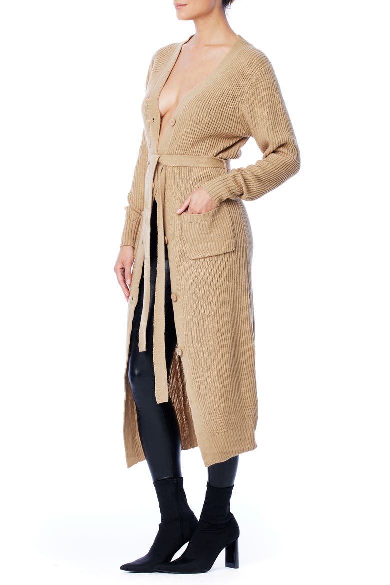 Austin Ribbed Sweater Dress, Alternate, color, TAUPE