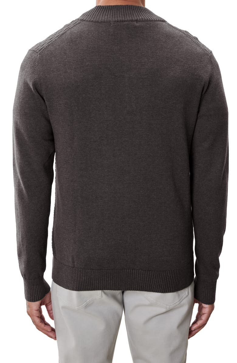 Robert Barakett Gellar Half Zip Sweater, Alternate, color, Charcoal