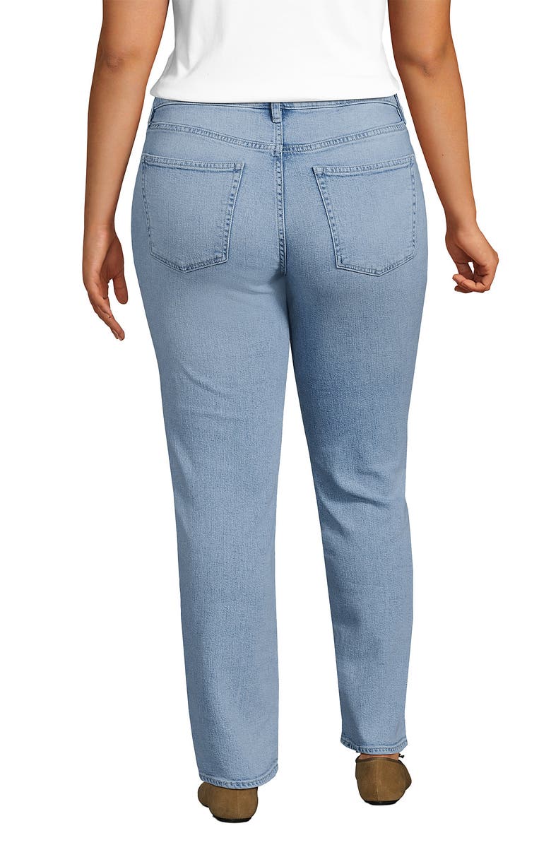 Lands' End Plus Size Denim Mid Rise Boyfriend Jeans, Alternate, color, 