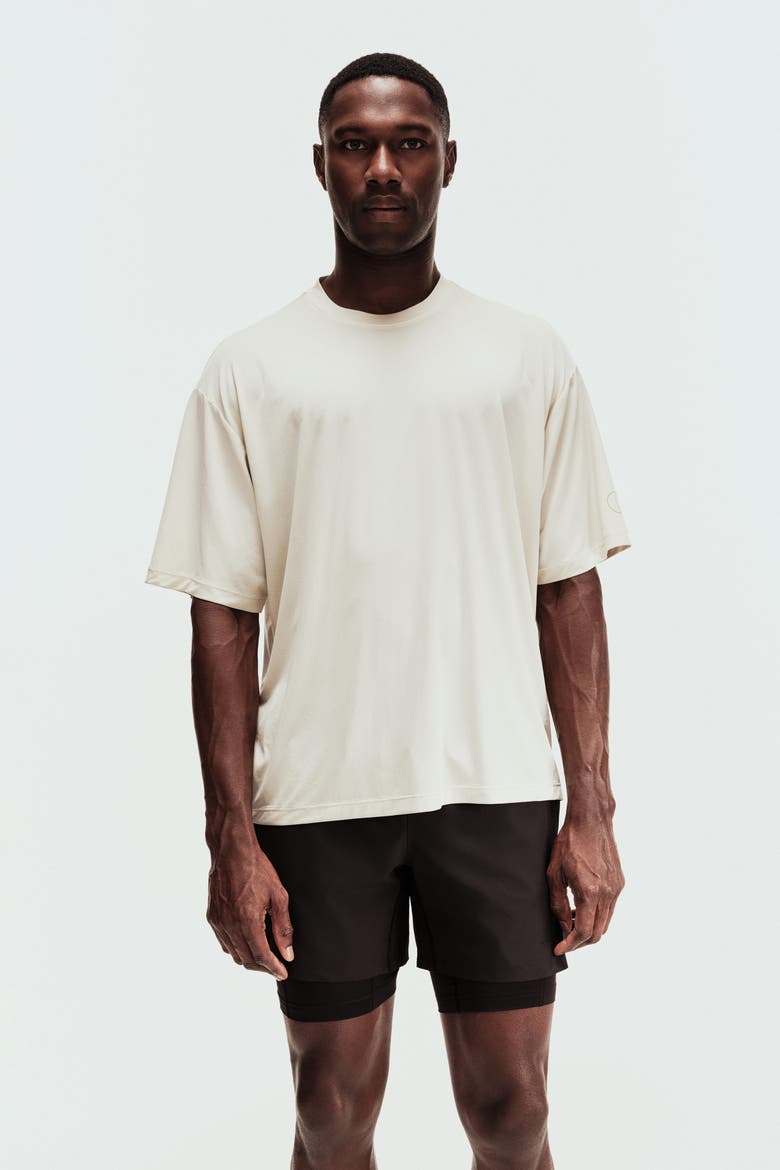 Loose Fit Boxy-style Sports T-shirt With Drymove, Alternate, color, Natural white