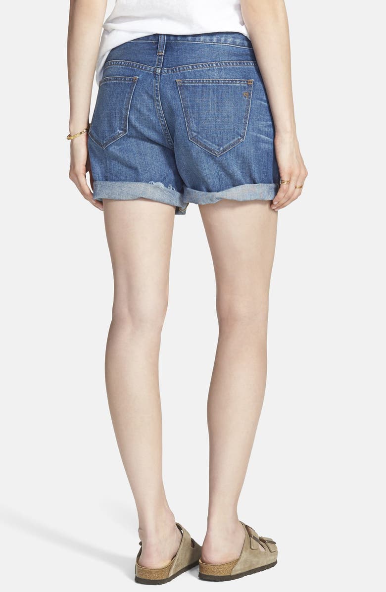 Madewell Raw Edge Denim Boyshorts, Alternate, color,
