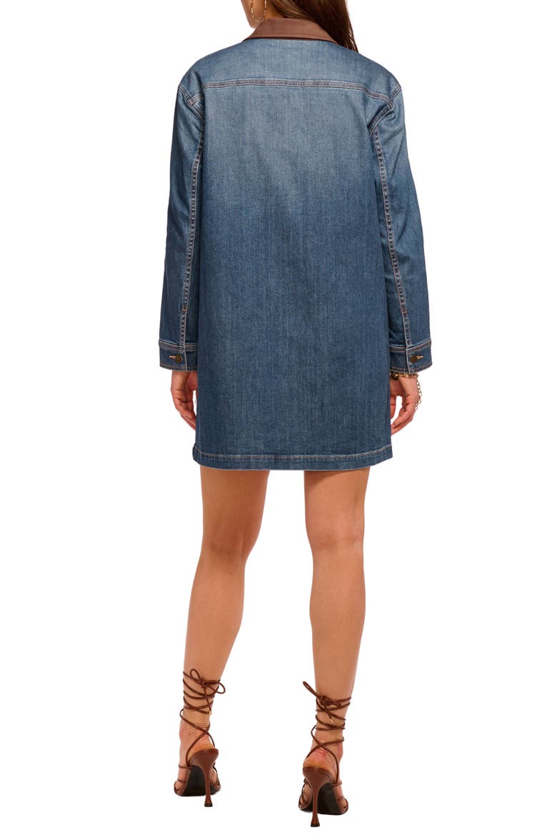 Winnifred Long Sleeve Denim Dress, Alternate, color, MEDIUM WASH/ SUEDE