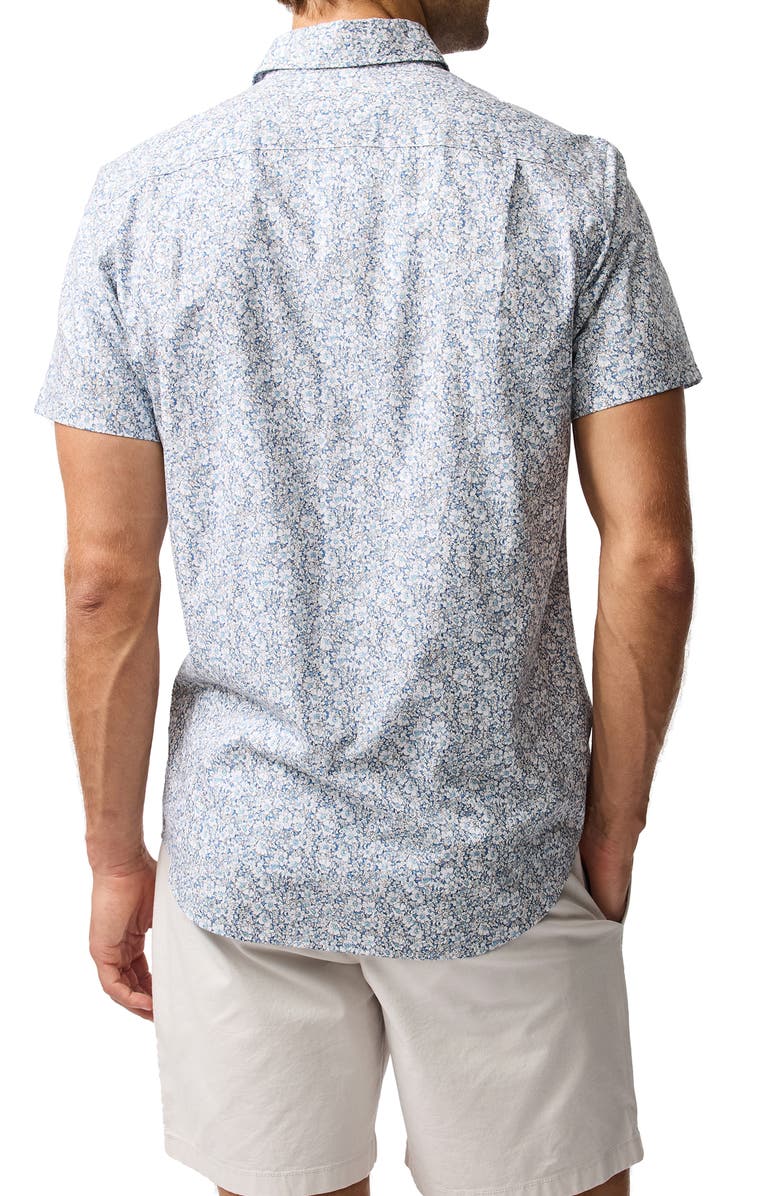 Rodd & Gunn Dorset Street Floral Short Sleeve Button-Up Shirt, Alternate, color, Sea