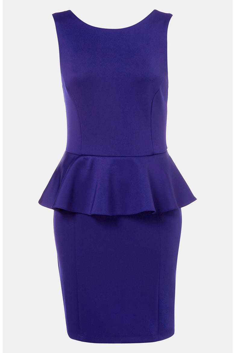 Peplum Dress, Main, color, BLUE