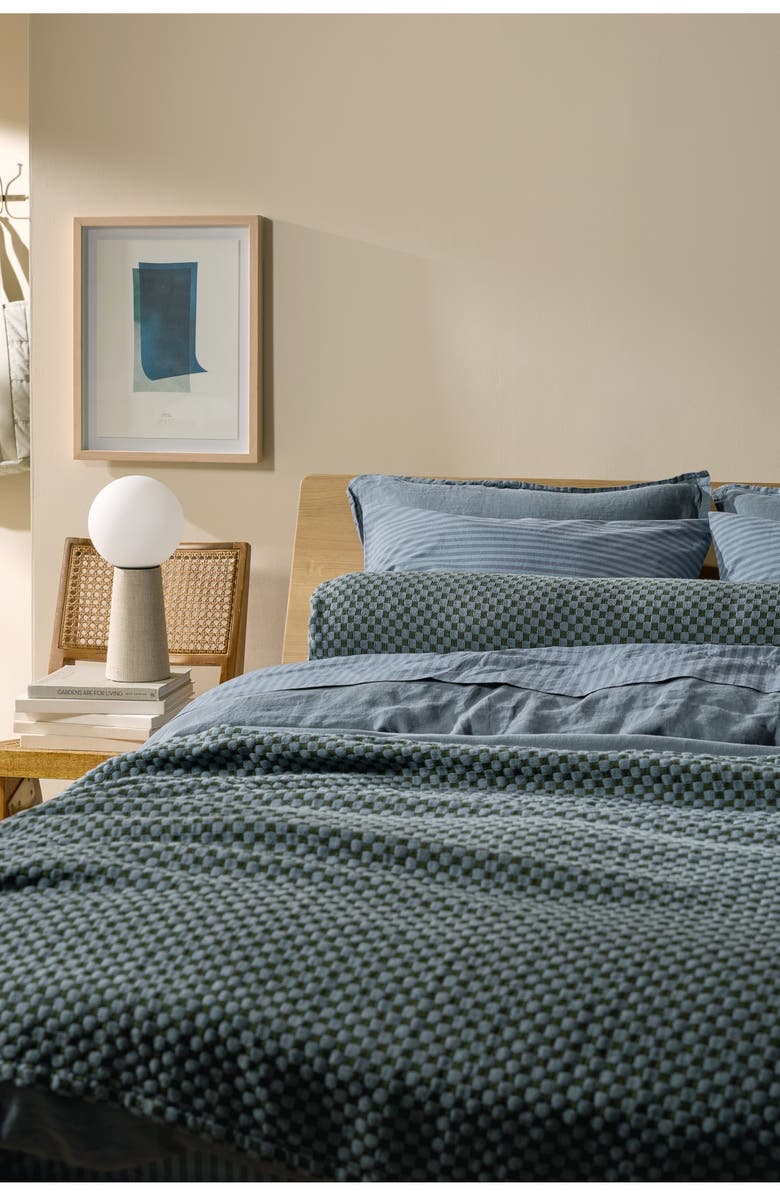 Parachute Keys Organic Cotton & Linen Jacquard Coverlet, Alternate, color, 