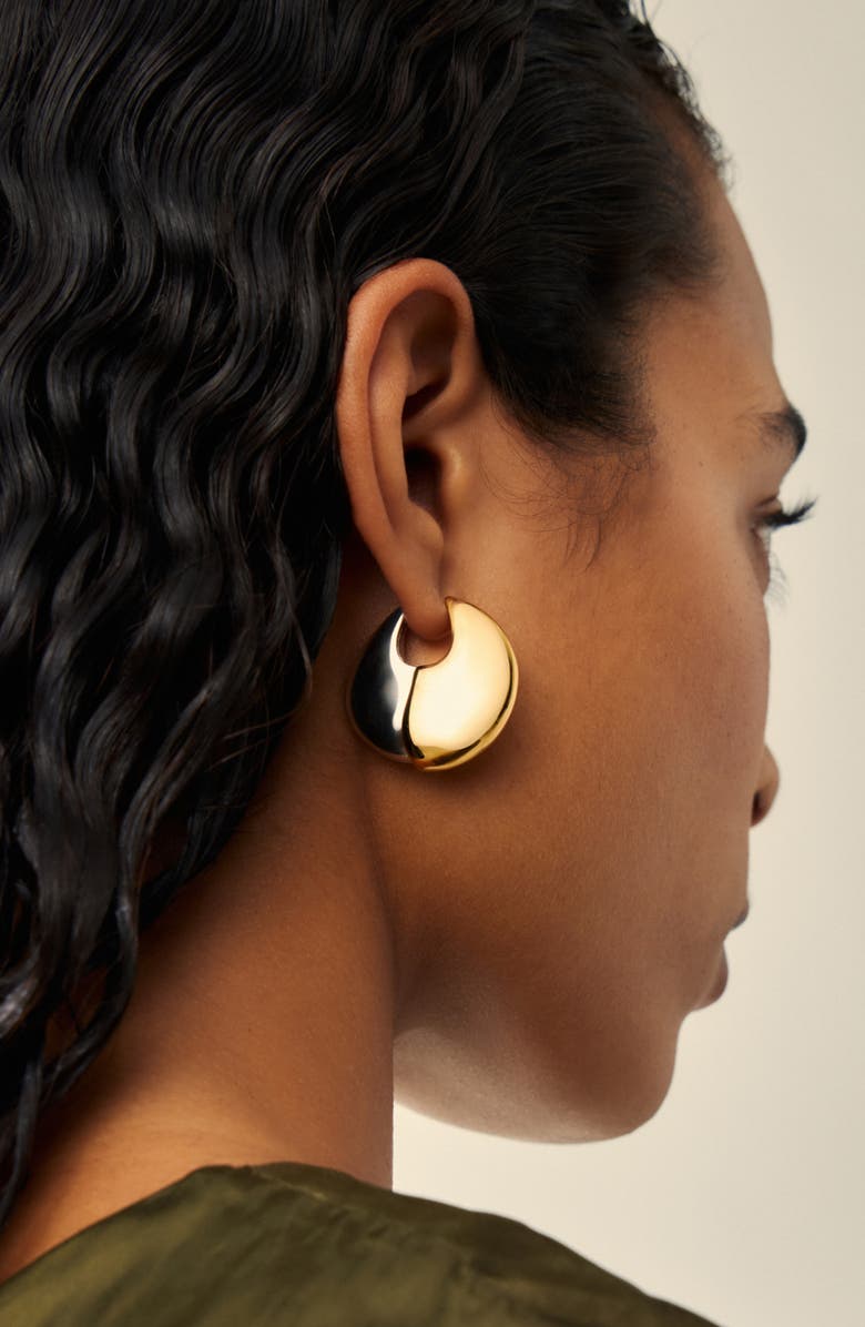 Missoma Sculptural Pebble Large Hoop Earrings, Alternate, color, Mixed