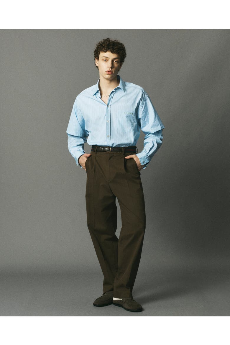 Double Sleeve Button Down Shirt, Alternate, color, Peacock
