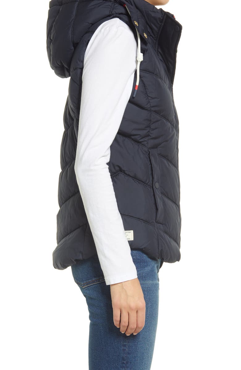 Joules Corsham Chevron Quilted Puffer Vest, Alternate, color,