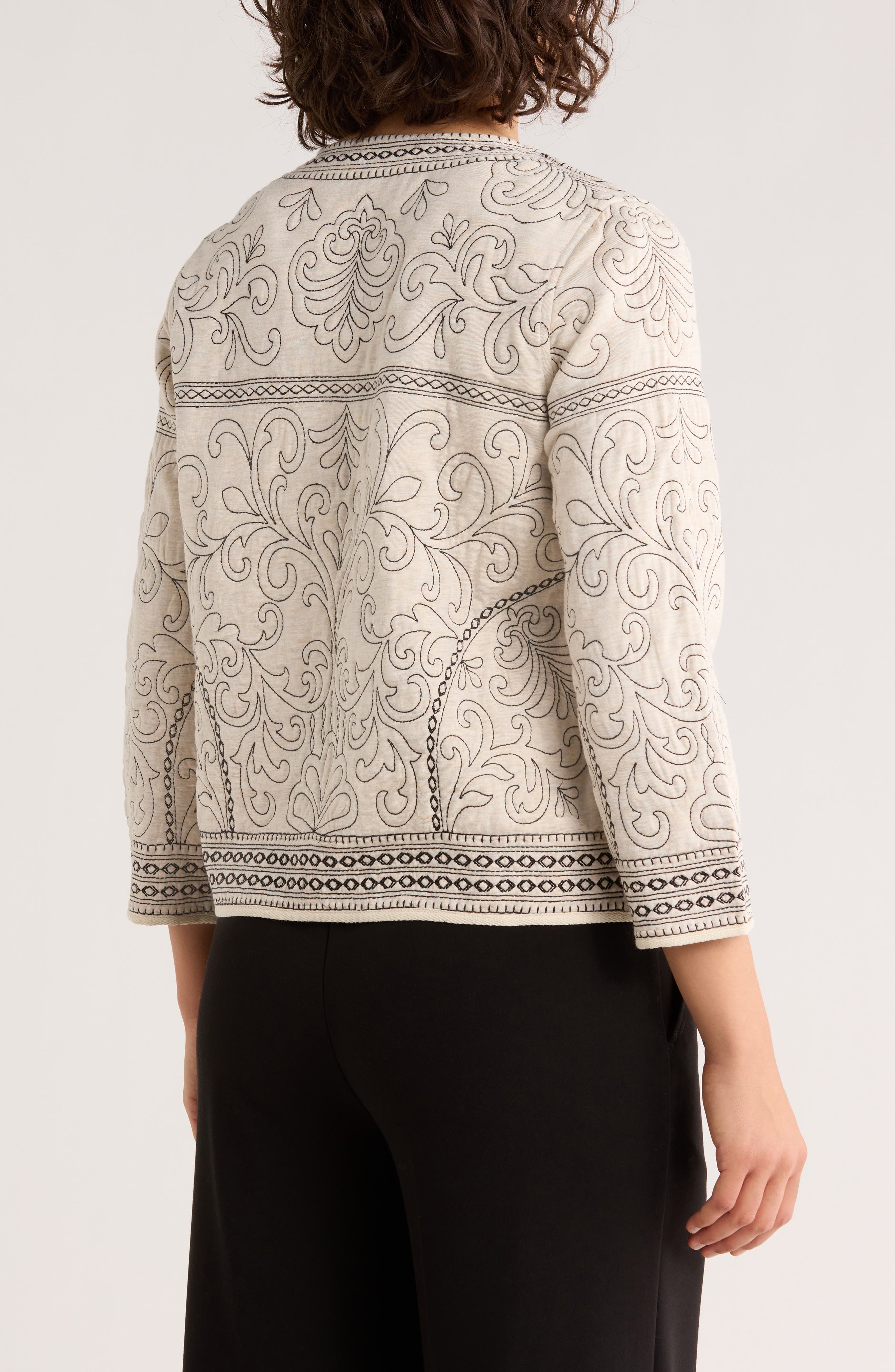 Embroidered Knit Jacket - image 2