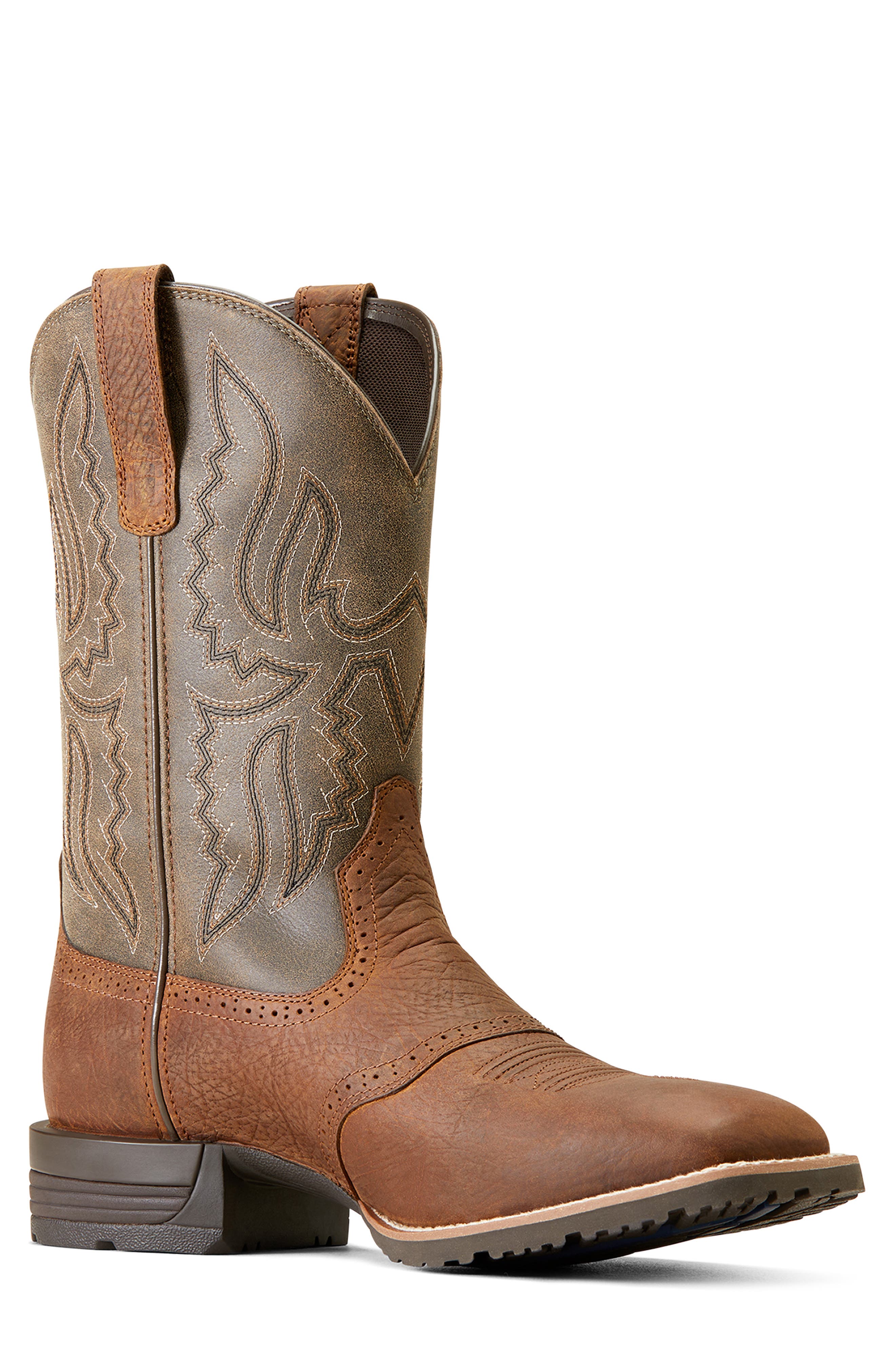 Hybrid Ranchway Western Boot, Alternate, color, BROWN