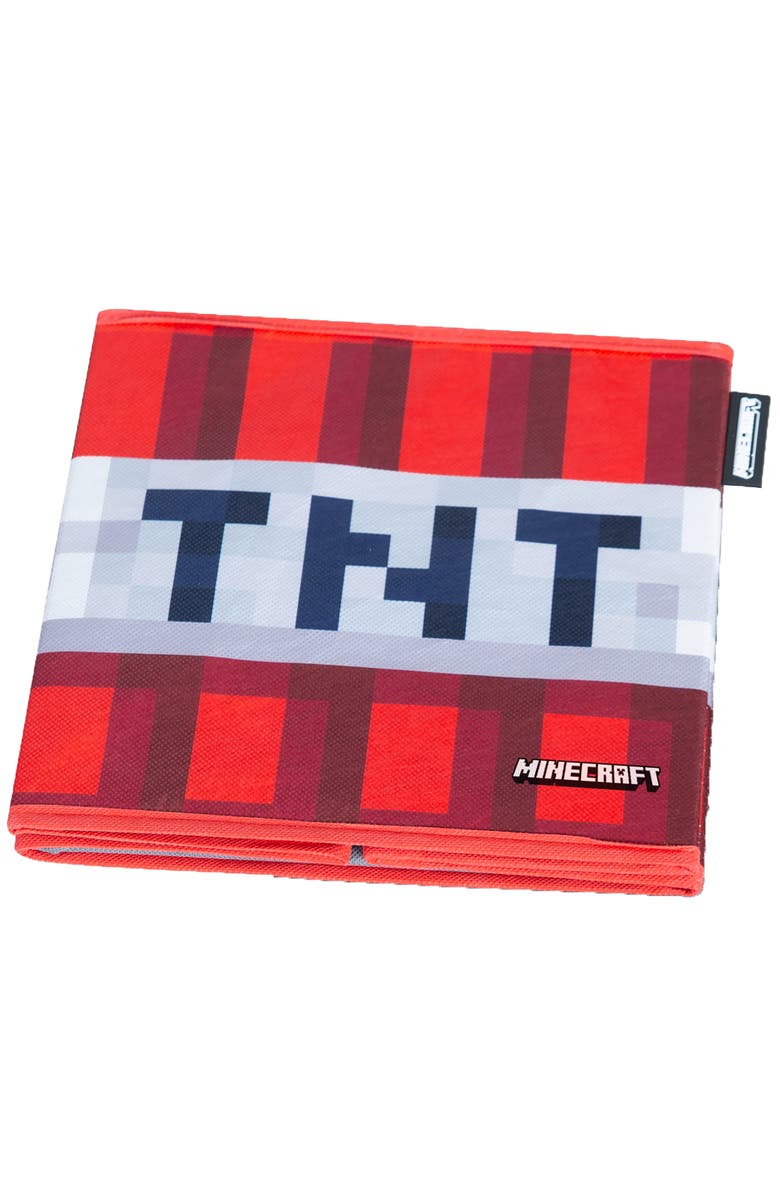 MINECRAFT Fabric Storage Boxes 2 Piece Tnt & Grass Block, 10 Inches, Alternate, color, Multicolored