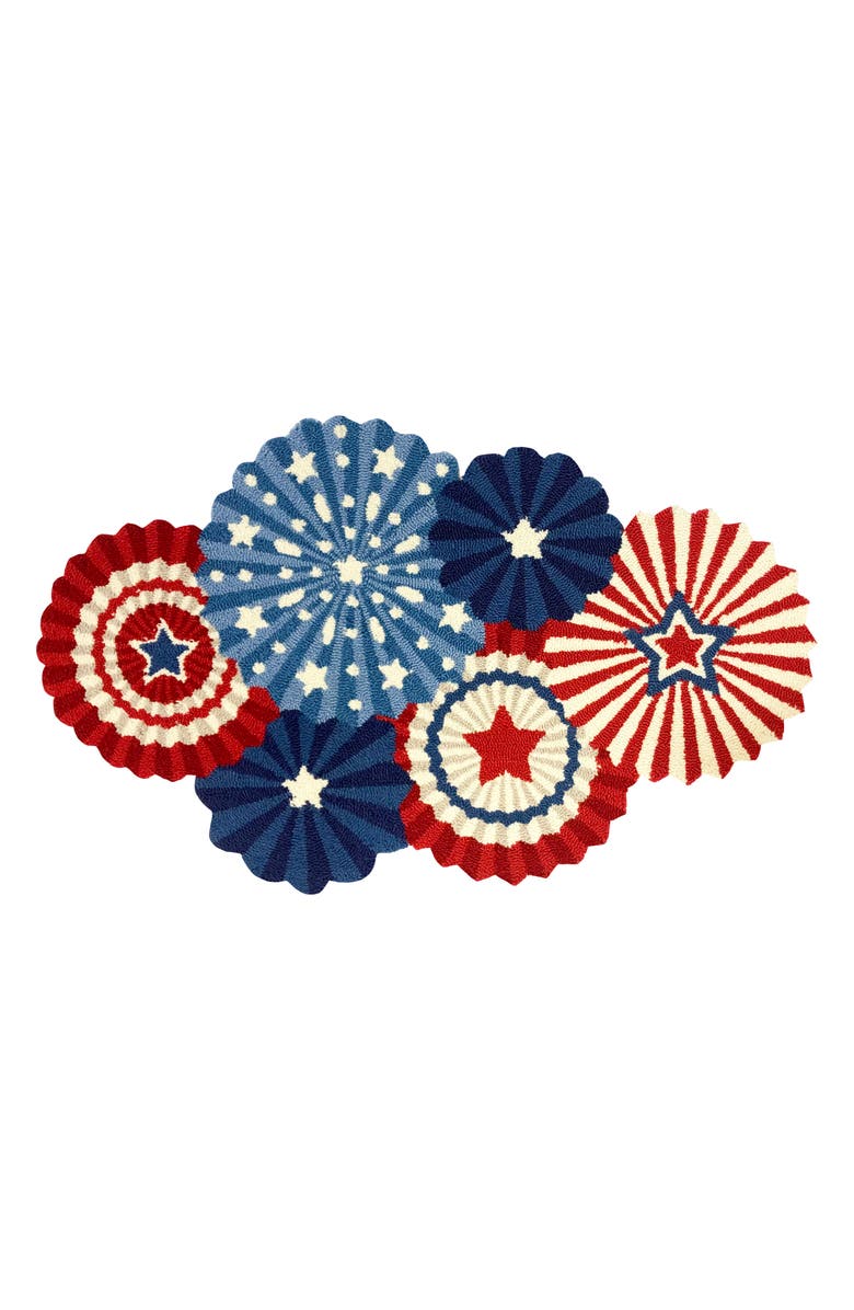 R16 HOME Americana Bunting Doormat, Main, color, Red White Blue