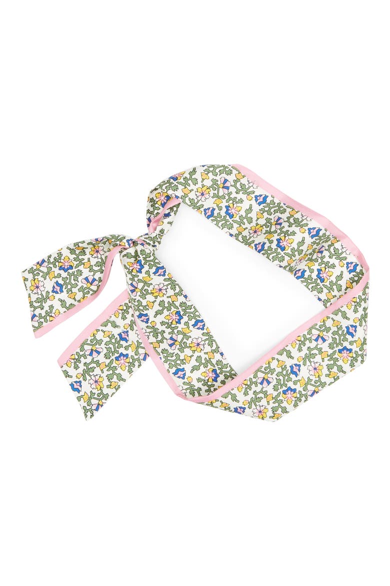 Wild Pansy Silk Twill Scarf, Alternate, color, IVORY WILD PANSY