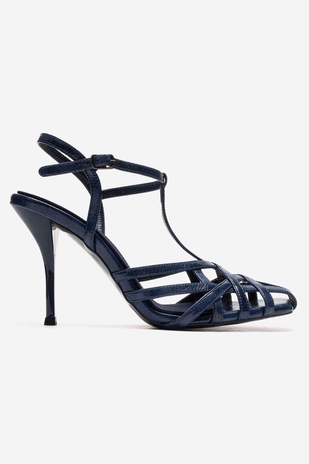 Allos Stiletto Sandal, Alternate, color, Navy